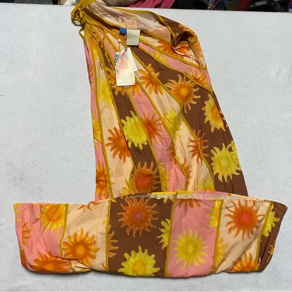 NEW Farm Rio X Anthropologie One-Shoulder Seamed A-Line Dress Medium - Picture 6 of 9